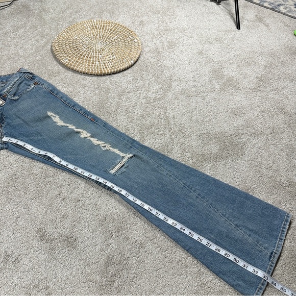 True Religion Women’s Snakeskin Flap Pockets Joey Boot Cut Jeans Low Rise 30 - Picture 13 of 15